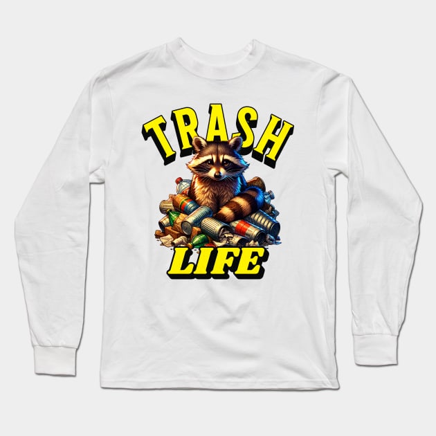Trash Life Long Sleeve T-Shirt by The Jumping Cart